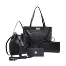 Kit Bolsa Willibags Feminina Grande Croco + Bolsa Sacola Tiracolo Com Nécessaire e Carteira Kit Bolsa Willibags Feminina Grande Croco + Bolsa Sacola Tiracolo Com Nécessaire e Carteira