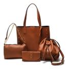 Kit Bolsas Femininas Sacola Transversal Tira Colo 4 Peças