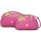 Kit Bolsas Maternidade Bebe Menina Menino Enxoval Prática Miellu - Grande, Pequena e Trocador - Pink Barbie