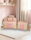 Kit Bolsas Maternidade Grande e Térmica Bebê Enxoval Menino Menina + Trocador Miellu - Linha Deluxe Cor:Marrom