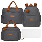Kit Bolsas Maternidade Pirulitando Completo Família Cinza