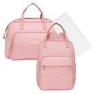 Kit Bolsas Maternidade Pirulitando G+M+T Bolinhas Rose