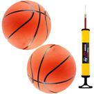 Kit Bomba + 2 Bolas De Basquete Laranja Tamanho N7 Padrão Oficial