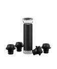 Kit Bomba a Vácuo Manual Vinhos com 4 Rolhas Prana Adega Bar Preto