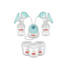 Kit Bomba de Leite Elétrica Dupla Fisher Price + 3 Frascos pra Armazenar Leite - BB1224K