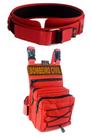 Kit Bombeiro Civil Bornal Com Bolso Duplo + Cinto Força Nacional + Patch Emborrachado Desert Coldres