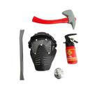 Kit Bombeiro De Plastico 5 Peças Jr Toys