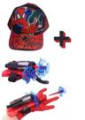 Kit Boné Infantil Luva Lançador Homem Aranha Teia Spider Man