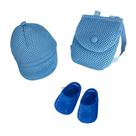 Kit Boné Mochila e Sapatinho Boneco Baby Alive e Little Mommy Sola 6 Azul Kit Boné Mochila e Sapatinho Boneco Baby Alive e Little Mommy Sola 6 Azul
