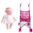 Kit Boneca Primeira Oração Pai Nosso Little Baby + Carrinho Kit Boneca Primeira Oração Pai Nosso Little Baby + Carrinho