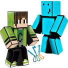 Kit Boneco Articulado Minecraft Cadres e Problems Gamer 25cm Kit Boneco Articulado Minecraft Cadres e Problems Gamer 25cm