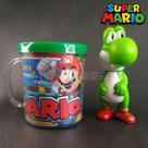 Kit Boneco Colecion. Yoshi 10Cm + Caneca Super Mario 350Ml