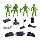 KIT Boneco Militar de Plástico 5 Peças Verde - MASTERTOY