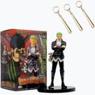 Kit Boneco One Piece - Roronoa Zoro 17cm de jaqueta + 3 Brincos