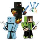 Kit Bonecos Articulado jogo mine Athos Problems Cadres Craft