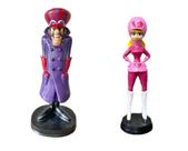 Kit Bonecos Dick Vigarista e Penélope Chamosa Corrida Maluca Decorativo Em Resina 20cm