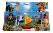 Kit Bonecos Moana Maui Pua Hei Hei 15 Cm Imediato
