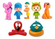Kit Bonecos Turma Do Pocoyo Vinil Macio Pode Molhar Cardoso Fred Nina Pato