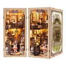 Kit Book Nook CUTEBEE DIY Dollhouse Estante de livros com luz LED