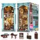 Kit Book Nook MiniCity Hemingway House com luz LED e capa protetora contra poeira