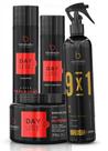 Kit Borabella Shampoo Condicionador Mascara e Fluido Escova