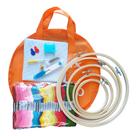 Kit Bordado Para Iniciante Completo Bastidores Meadas Agulha