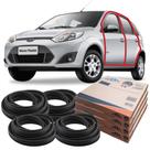 Kit Borracha 4 Portas Guarnição Ford Fiesta 2002 Até 2014
