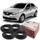 Kit Borracha 4 Portas Guarnição Renault Logan 2015 Em Diante