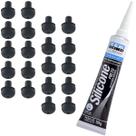 Kit Borracha da Trempe e Cola Silicone Compatível com Fogão Cooktop Consul