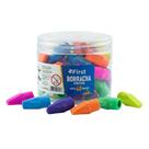 Kit Borracha Ponteira Lápis Colorida 48 Unidades Escolar Apagador Ponteira Estojo Pote Sortido