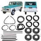 Kit Borracha Porta Parabrisa Canaleta Vento Rural Willys Kit Borracha Porta Parabrisa Canaleta Vento Rural Willys
