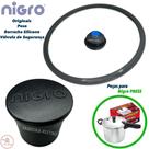 Kit Borracha Silicone, Peso Regulador e Válvula Segurança Originais Panela Nigro Press