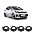 Kit Borracha Vedação Das 4 Portas Picanto GI/GII 2006 à 2018 Kit Borracha Vedação Das 4 Portas Picanto GI/GII 2006 à 2018