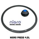 Kit Borracha Vedação e Válvula Segurança Originais para Panela de Pressão Nigro Press 3L 4,5L e 7L
