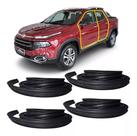 Kit Borrachas Vedação Das 4 Portas Fiat Toro 2016 A 2022