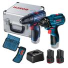 Kit bosch parafusadeira com maleta chave de impacto 12v