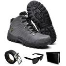 Kit Bota Coturno Adventure Masculino Cat skill + Oculos + Carteira + Cinto