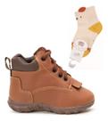 Kit Bota Coturno Infantil Bebê Country Franja Removível 2x1