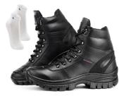 Kit Bota Coturno Militar material ecológico Cano Curto + Meia