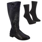 Kit Bota Usaflex Cano Alto Feminina + Meia