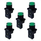 Kit Botão de Impulso Iluminado Plástico EW3361 24V 1NA Verde