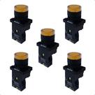 Kit Botão de Impulso Iluminado Plástico EW3561 24V 1NA Amarelo