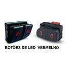 Kit Botão Interruptor Vidro Elétrico Gol Voyage Saveiro G5 G6 Duplo e Botão Trava