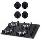 Kit Botão Manipulador Horizontal Cooktop Fischer 4 Bocas Original