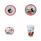 Kit Bowl Prato Fundo Prato Divisória Copo Melamina Mickey
