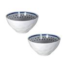 Kit Bowls 2 Potes Melamina Cumbuca Salada Tigela Decorada