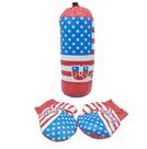 Kit Boxe Infantil Com Mini Saco de Pancada e Par Luvas USA Kit Boxe Infantil Com Mini Saco de Pancada e Par Luvas USA