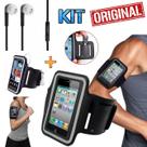 Kit Braçadeira Para Celular Suporte Braço Armband + Fone de Ouvido Universal Original Sport Corrida Academia Fitness