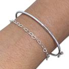 Kit Bracelete e Pulseira Elos de Corações Prata 925 Legítima Kit Bracelete e Pulseira Elos de Corações Prata 925 Legítima