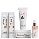 Kit Braé Divine - Shampoo 250ml + Condicionador 250ml + Máscara 200g + Leave-in 200g + Sérum 60ml